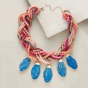 Anthropologie Stone and Bead Necklace NWOT